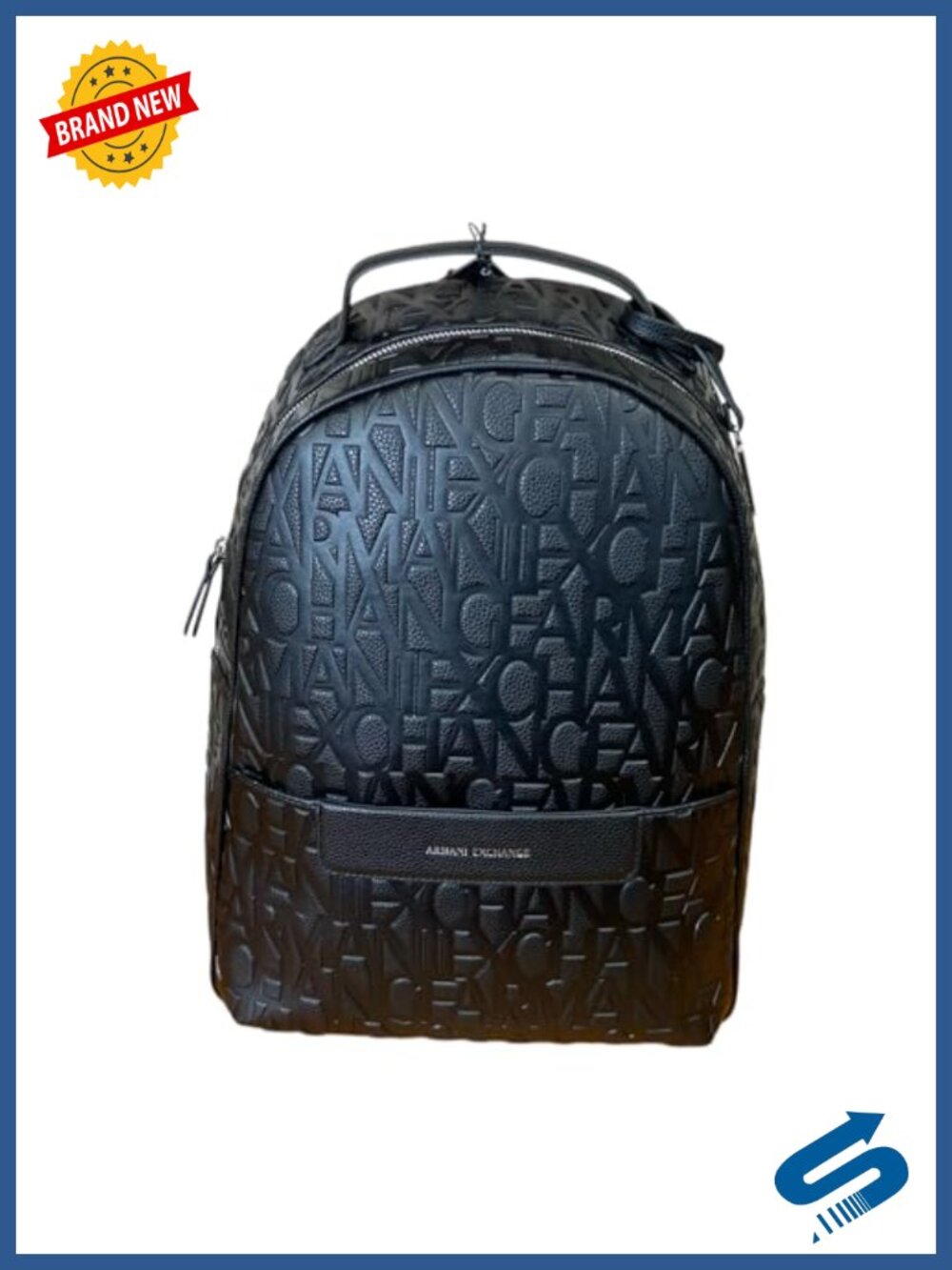 Pebble Logo Backpack Medium Zip Water Resistant Travel Daypack